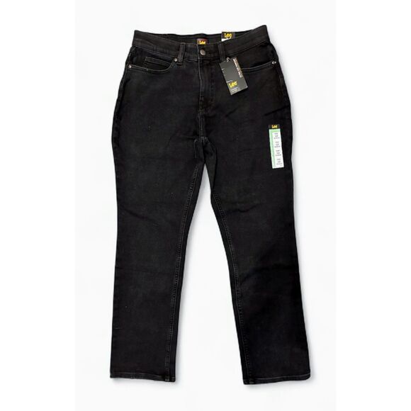 NWT Lee Midnight Bloom Ultra Lux Comfort Flex Motion Straight Leg Jeans Size 12M - Picture 1 of 5